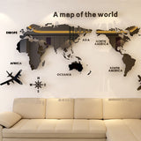 Creative Home Background Wall Stickers Acrylic 3D Wall Stickers Living Room TV Background M70- Map - V.I.P Digital Presence