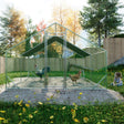Large metal chicken cage, galvanized iron ribbon waterproof and UV resistant cover (10 'long x 13' wide x 6.56 'high) - V.I.P Digital Presence