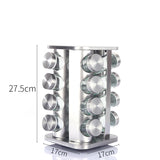 Kitchen articles rotating seasoning rack domestic rotating seasoning tank stainless iron spices seasoning box set - V.I.P Digital Presence