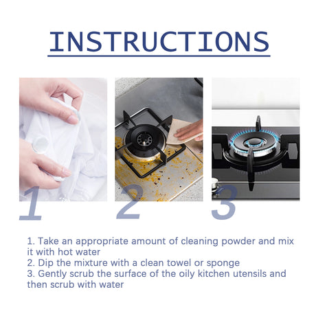 Oil Cleaning Powder, Kitchen Range Hood Stove Oil Rust Dirt Cleaning Powder - V.I.P Digital Presence