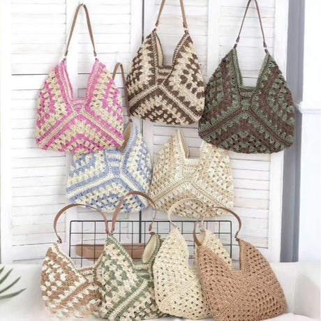 Hollow out straw woven bag woven belt armpit bag - V.I.P Digital Presence