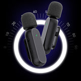 K61 wireless microphone lavalier with charging chamber video capture Tiktok live broadcast noise reduction mini microphone - V.I.P Digital Presence