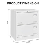 Horizontal file cabinet, 2 drawers, white file cabinet with lock, metal file cabinet with lock, 3 drawers, legal office cabinet - V.I.P Digital Presence