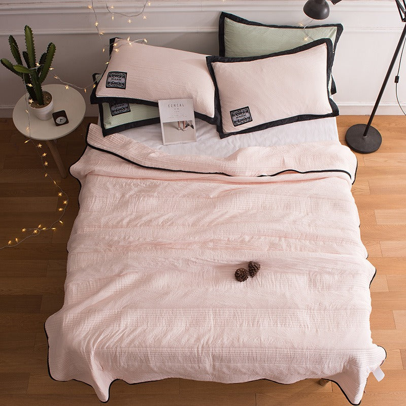 Summer Quilt Air Conditioning Quilt Solid Color Quilted Single and Double Quilt Vacuum Solid Color Summer Cool Quilt - V.I.P Digital Presence