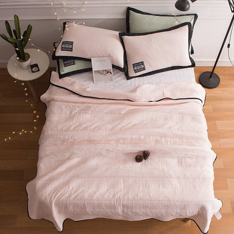 Summer Quilt Air Conditioning Quilt Solid Color Quilted Single and Double Quilt Vacuum Solid Color Summer Cool Quilt - V.I.P Digital Presence