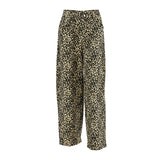 American retro leopard print casual pants with high waist design niche fashion loose and wide leg pants - V.I.P Digital Presence