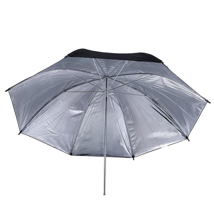 Portable Studio Video Flash Light Grained Umbrella Reflective Reflector Black Sliver Photo Photography Umbrellas - V.I.P Digital Presence