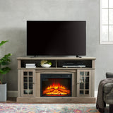Classic TV Media Stand Modern Entertainment Console with 23" Fireplace Inset for TV Up - V.I.P Digital Presence