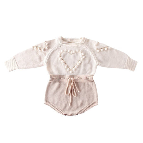 Baby handmade love sweater, knitted sweater, long sleeved jumpsuit, bag, buttocks, sweatshirt, crawling suit - V.I.P Digital Presence