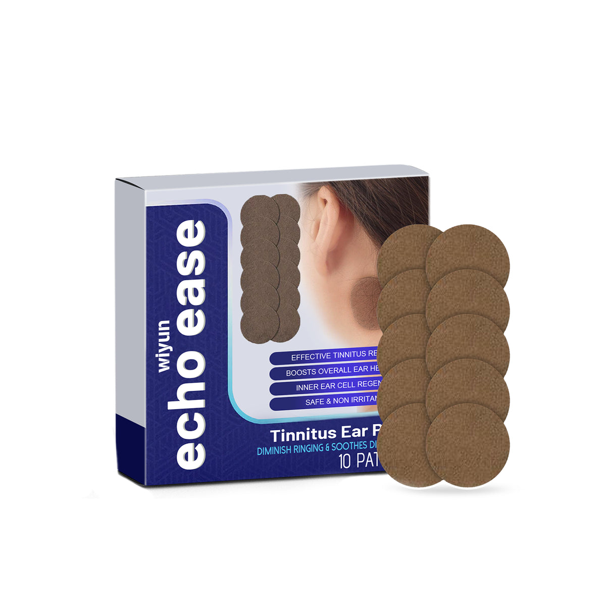 Parche para el cuidado de los oídos, calmante y reconfortante, reparador suave para el punto de acupuntura del oído externo, parche para el cuidado corporal