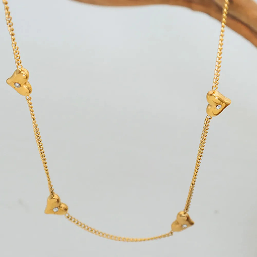 Titanium Steel Zircon Heart Necklace - V.I.P Digital Presence