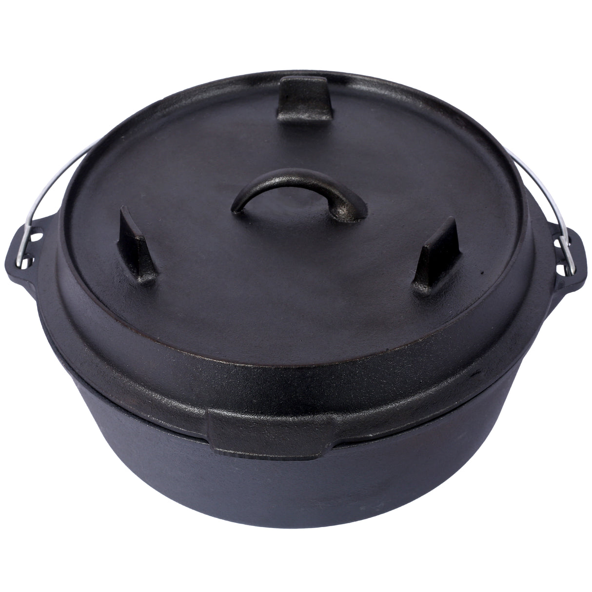 ast iron Dutch oven with lid, outdoor camping deep pot, used for camping, cooking, barbecue and leg rest,6 quarts - V.I.P Digital Presence
