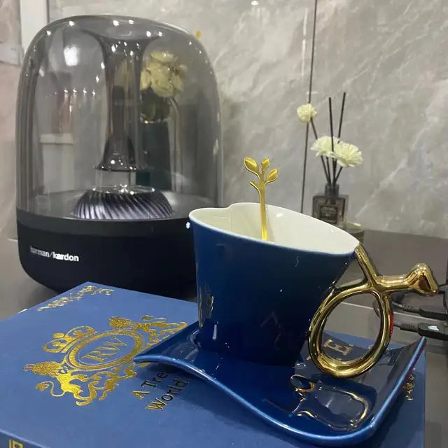 Nordic Coffee Mug Home Light Luxury Hanging Ears Love Ceramic Original Breakfast Cup Set High-value Tumbler Tea Cups Tableware - V.I.P Digital Presence