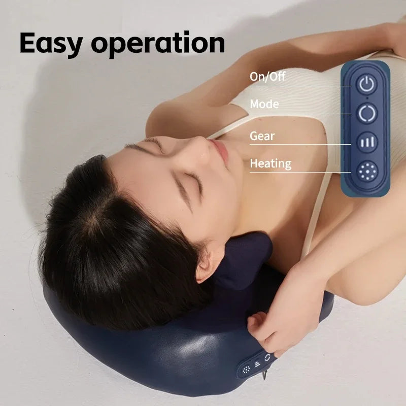 Neck Shoulder Massage Pillow Wireless Electric Car And Home Massager Heating Waist Neck Leg Cervical Shiatsu Kneading Massagers - V.I.P Digital Presence