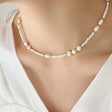 Titanium Steel Glass Bead Pearl Necklace - V.I.P Digital Presence