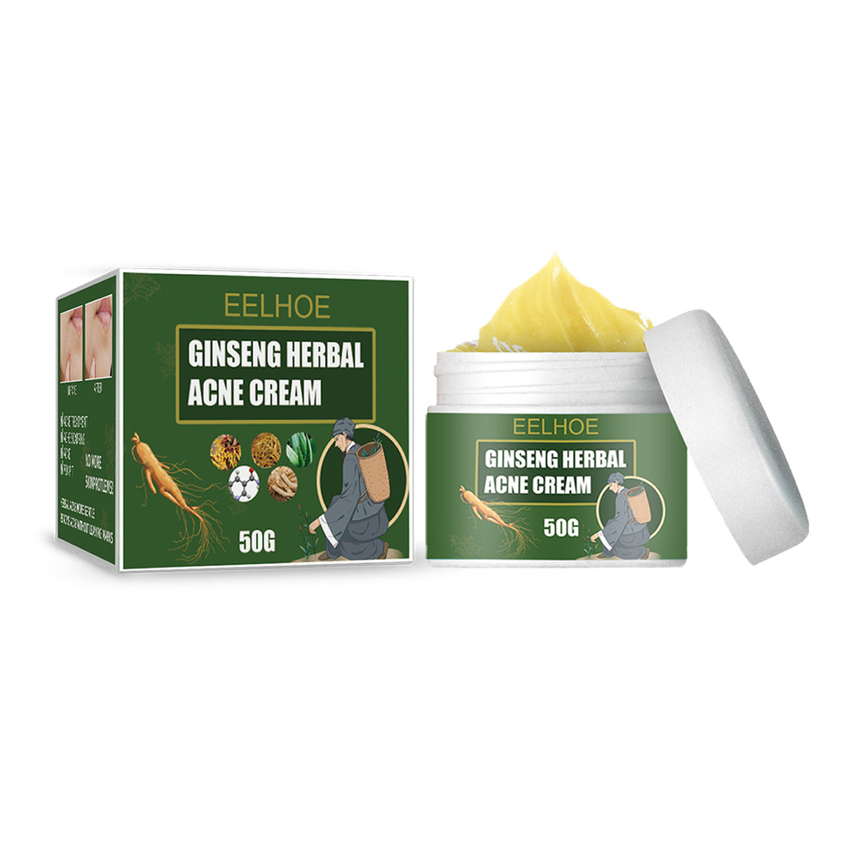 Herbal Acne-Removing Cream Anti-acne-Removing Cream Moisturizing Cleansing Cream Water Oil Balance Anti-acne-Removing Cream - V.I.P Digital Presence