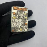 Double-sided three-dimensional deep relief inlaid Zorro 902s white copper armor original Dragon Ball kerosene lighter - V.I.P Digital Presence