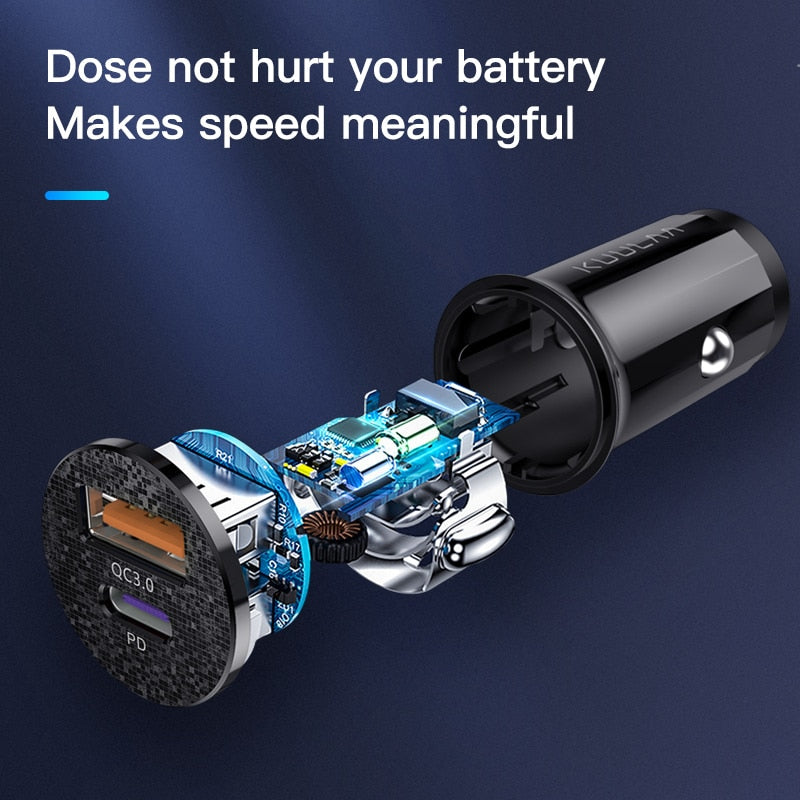 KUULAA Quick Charge 4.0 48W QC PD 3.0 Car Charger for Samsung S10 9 Fast Car Charging for Xiaomi iPhone Mobile Phone USB Charger - V.I.P Digital Presence