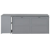 Queen Size Murphy Bed with Rotable Desk  Gray