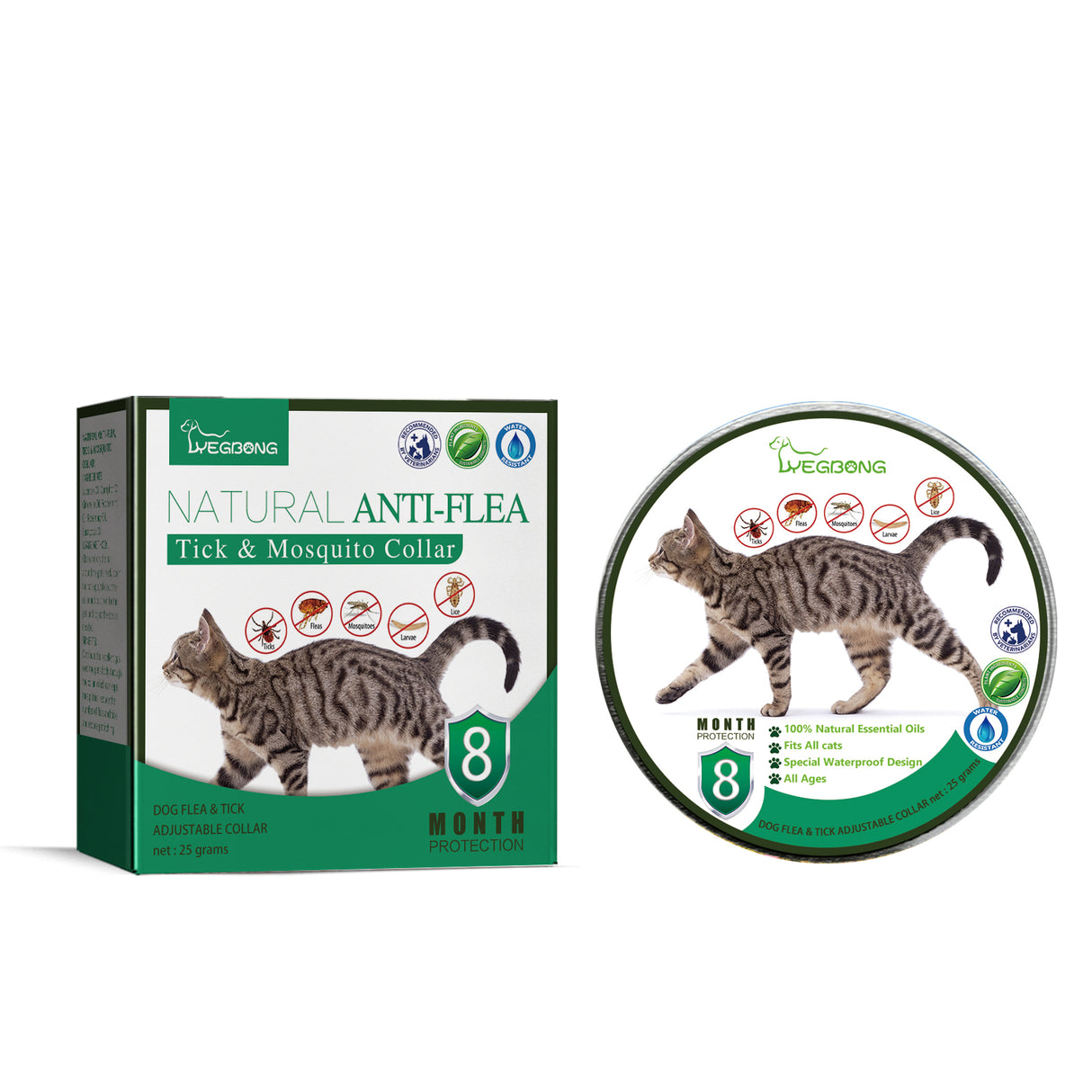 Pet Deworming Collar, Flea Resistant Tick Resistant Pet Waterproof Adjustable Deworming Collar - V.I.P Digital Presence