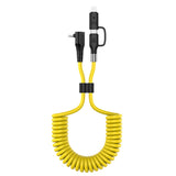 Spring car PD data cable 60w 2-in-1 elbow telescopic fast charging cable suitable for Ideal Wenjie Tesla - V.I.P Digital Presence