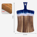 Wood Cutting Board Resin Blue green Wave Pattern - V.I.P Digital Presence