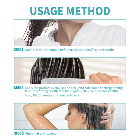 Collagen Hair Straightening Cream, Repair Damaged Hair To Smooth Frizz And Split Free Smoothing Cream - V.I.P Digital Presence