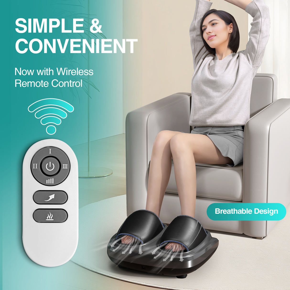 Shiatsu foot massager, heating and deep massage therapy, air compression, vibration pain relief, and circulation - V.I.P Digital Presence