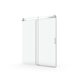 68 to 72 inches wide x 76 inches high frameless soft closing shower door 3/8 inches (10mm) thick brushed nickel solid glass 22D0 - V.I.P Digital Presence
