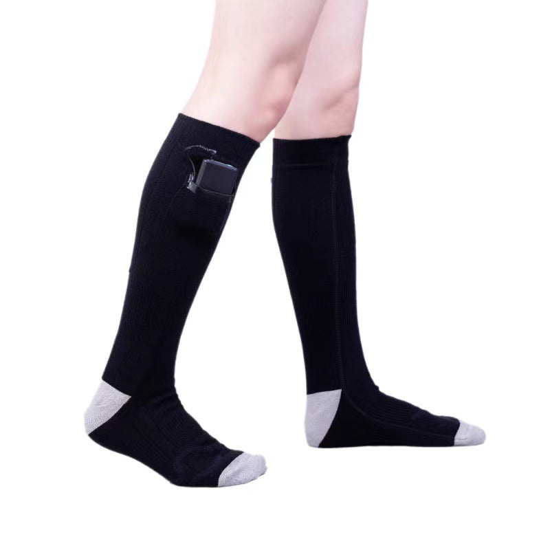 Hot socks for winter warmth, electric socks with USB charging, long tube, cold resistant socks for men and women, warm feet for winter heating - V.I.P Digital Presence