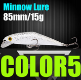 Señuelo de pesca AFISHLURE Wobblers Trucha 85 mm/15 g Minnow Cebos duros Iscas Artificial Pesca Leurre