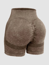 Washed High Waist Active Shorts - V.I.P Digital Presence
