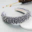 Hair Hoop Baroque Sponge Pearl Hair Accessories Women's Handmade Beaded Multicolor European and American Broad-brimmed Headband - V.I.P Digital Presence