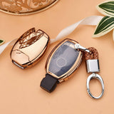 Hight quality PC+TPU key case cover Key case protective shell holder for Mercedes benz A B R G Class GLK GLA w204 W251 W463 W176 - V.I.P Digital Presence