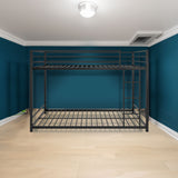Metal Bunk Bed Full Over Full Bunk Bed Frame with Safety Guard Rails Heavy Duty Space-Saving Design Easy Assembly Black - V.I.P Digital Presence