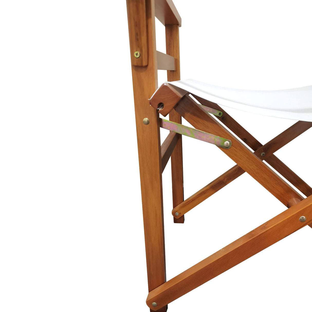 Folding Chair Wooden Director Chair Canvas Folding Chair Folding Chair 2pcs/set populus + Canvas (Color : White) - V.I.P Digital Presence
