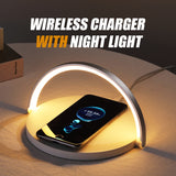 Rainbow Light Wireless Charging Home Desktop Circular 15W Fast Charging Night Light Phone Stand 3-in-1 - V.I.P Digital Presence