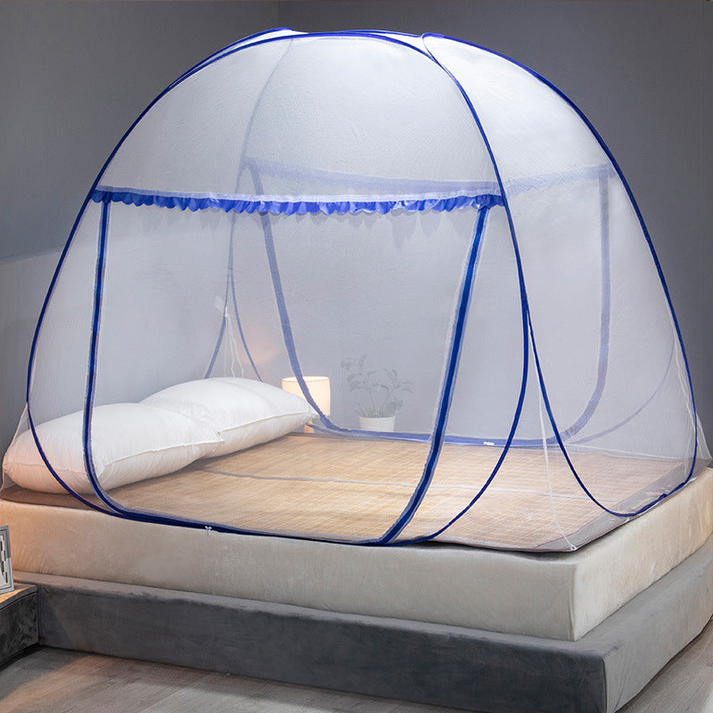 Mongolian bag mosquito net installation-free steel wire bottomless folding single-door magic mosquito net Mosquito net - V.I.P Digital Presence
