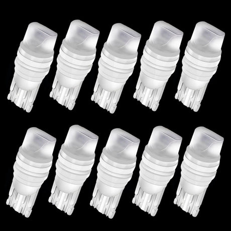 10Pcs T10 W5W Ceramic 3D LED Waterproof Wedge Licence Plate Lights WY5W Turn Side Lamp Car Reading Dome Light Auto Parking Bulb - V.I.P Digital Presence
