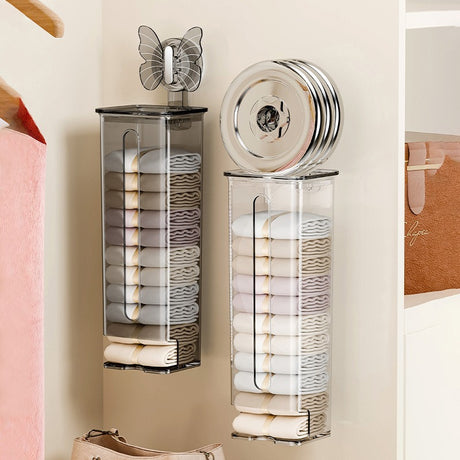 Suction cup underwear storage box sock sorting box home wardrobe wall mounted - V.I.P Digital Presence
