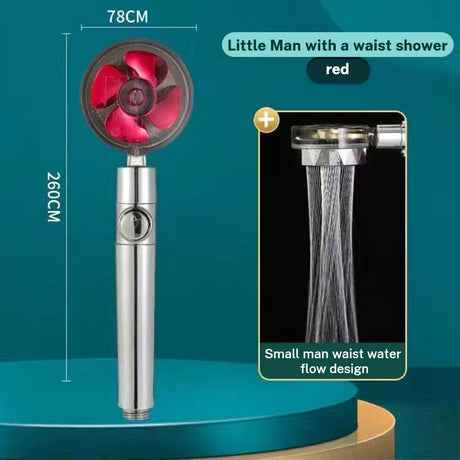 Xiao Man Waist Supercharged Sprinkler Head Dual Turbo Pressurized Propeller Fan Shower Head Shower Head - V.I.P Digital Presence