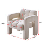 31.10" Wide Boucle Upholstered Accent Chair - V.I.P Digital Presence