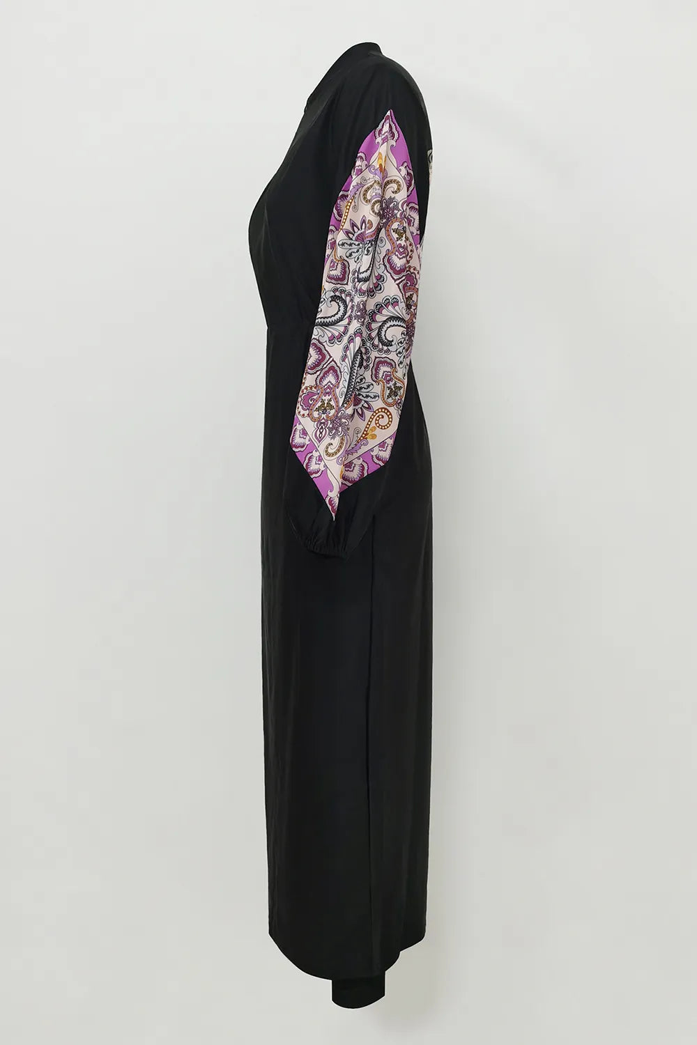 Cap, Drawstring Printed Long Sleeve Dress and Pants Swim Set - V.I.P Digital Presence