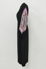 Cap, Drawstring Printed Long Sleeve Dress and Pants Swim Set - V.I.P Digital Presence