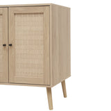 4 Door Accent Cabinet Sideboard Buffet Storage Cabinet with Adjustable Shelf for Entryway Living Room Bedroom - V.I.P Digital Presence