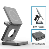 Wireless Charger 3 in 1 Foldable Magnetic Wireless Charging Station for iPhone 15 14 13 12 Pro Max Apple Watch 8 9 Charger - V.I.P Digital Presence