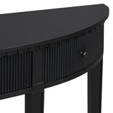 U-Style Distinctive Features of Pine Veneer Console Table with Vertical Stripe Drawer Fronts and Four Legs - V.I.P Digital Presence