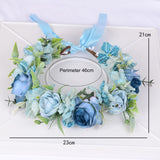 Mori series dried flower wreath bridal headdress crown hairdress wedding accessories Beach Resort studio props - V.I.P Digital Presence