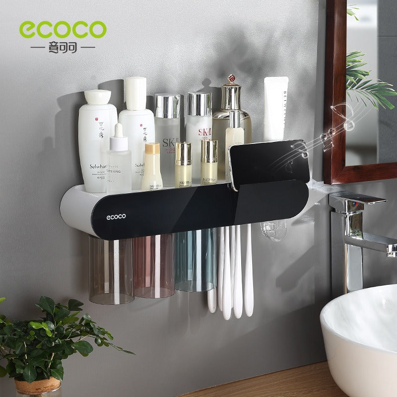 Toothbrush holder wall mounted home mouthwash cup electric non perforated dental tools, dental cylinder set holder - V.I.P Digital Presence