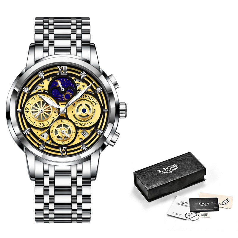 Men's Quartz Watch Skeleton New Concept Waterproof Watch Multifunctional Watch - V.I.P Digital Presence